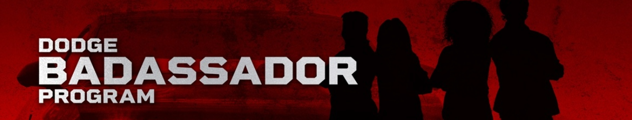 Program announcement image with text for the New Dodge Badassador Program