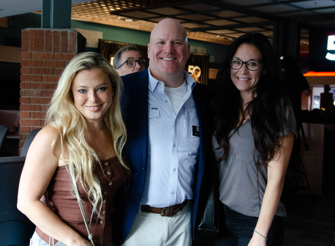 Cristy Lee mingles with attendees at the JRT agency's 50 Forward event in Farmington Hills, Michigan